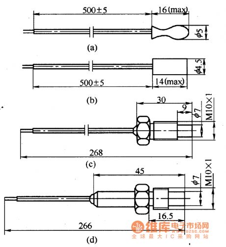 SWF81 And SWF82 Type Temperature Sensor Shape Structure Circuit