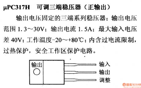 μPC317H series of regulator, main features and  pin of DC-DC circuit and power monitor