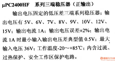 μPC2400HF series of regulator, main features and pin of DC-DC circuit and power monitor