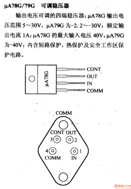μA78G/79G series of regulator, main features and pin of DC-DC circuit and power supply monitor
