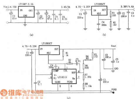 The regulator power supply(LT1587,LT1431S) used for voltage regulator power supply for driving micro processor