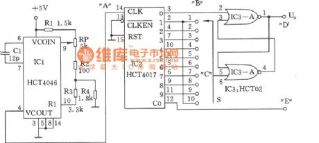 Broadband pulse generator circuit diagram with independent adjustable duty cycle