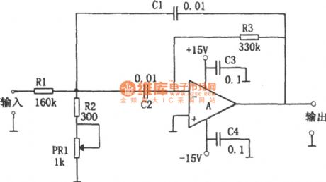 Single-peak Filter Circuit Composed of One Operational Amplifier