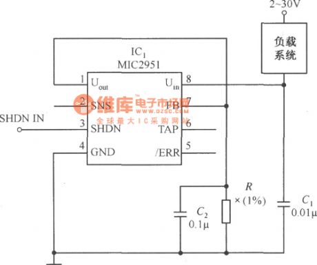 Low drift contant current power supply circuit made by MIC2951