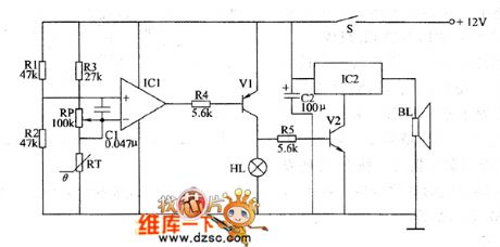Frost alarm circuit diagram 1
