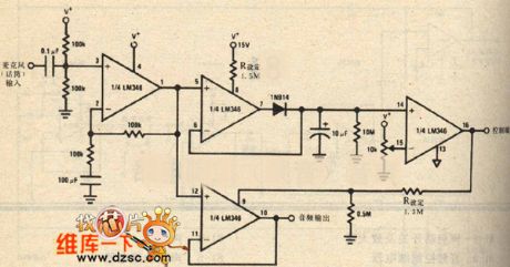Voice switching and amplifier schematic diagram