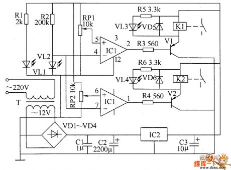 Paper thickness detector circuit diagram