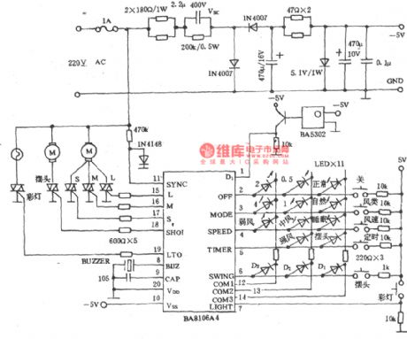 Electric fan infrared remote control device