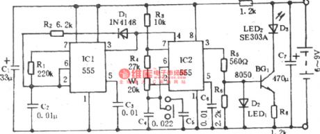 Electric fan infrared remote control speed control switch circuit