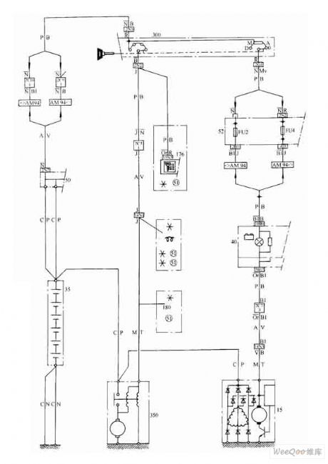 The Fukang charging and starting circuit