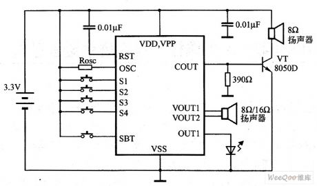 The 3.3V charge battery power supply applicational circuit