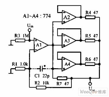 In-phase composite DC amplifier circuit diagram