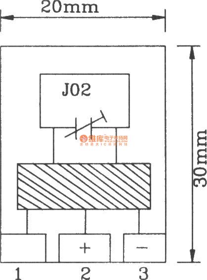 Remote control code launching, decoding receiving circuit composed of the F03/J02B