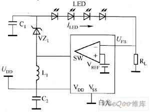 The base drive circuit of white light LED