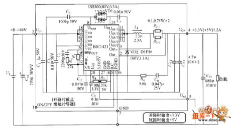 DC-DC Convertor Circuit Composed Of BIC1421