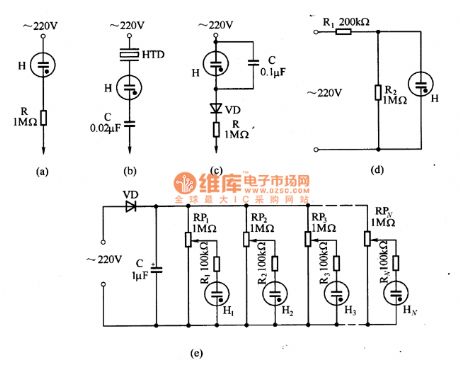 Electric and pressure measuring circuit diagram