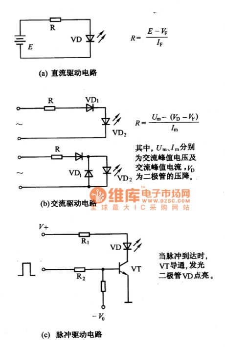 The basic circuit diagram of LED