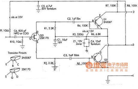 Microphone amplifier circuit diagram
