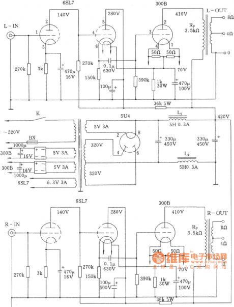 300b tube power amp circuit diagram