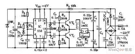 Electronic ballast circuit diagram