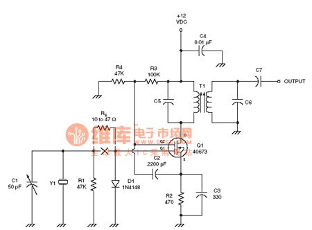 the oscillator circuit of the radio frequency :Tuned Miller oscillator RF circuit