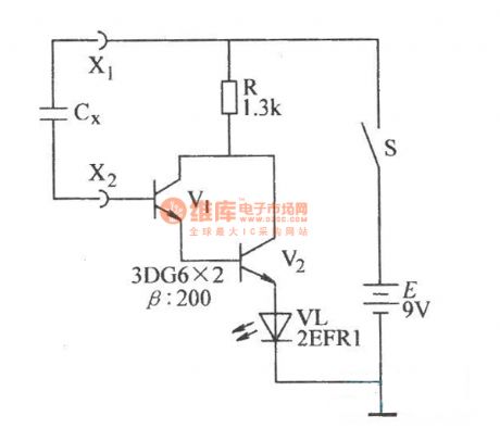 The capacitor (higher than 100pF) selecting circuit