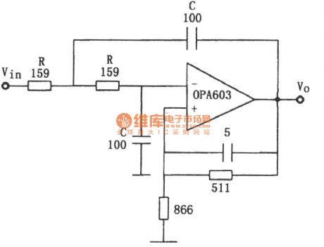 OPA603 Constituted Low-pass Filter Circuit Of 10MHz