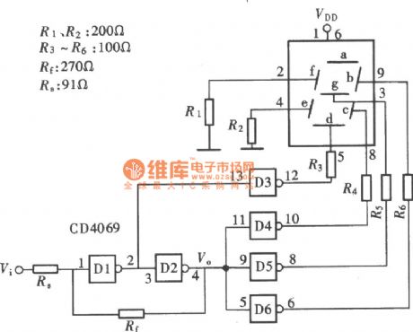 Logic Pen-based Text Display Formed With The Gate Circuit The 3rd (CD4069) Circuit