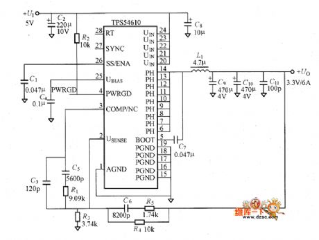 Convertor Circuit Composed Of TPS54610