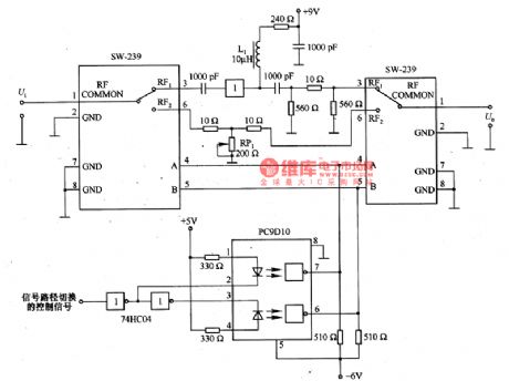 High speed switching circuit composed of the SW-239