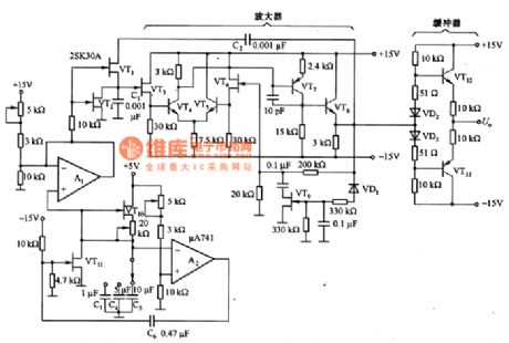 RC type scanning signal generator circuit composed of the FET tube
