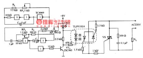 The circuit uses the pulse width modulation mode to control the load