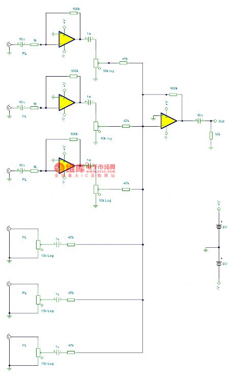 Channel 6 Input Mixer Circuit