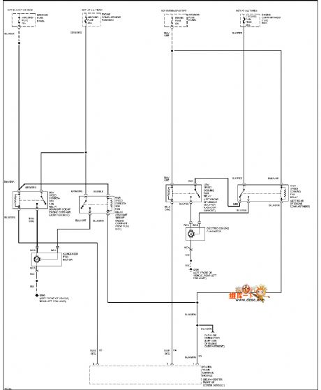 Mazda 96PROBE(2.5L) air conditioning fan circuit