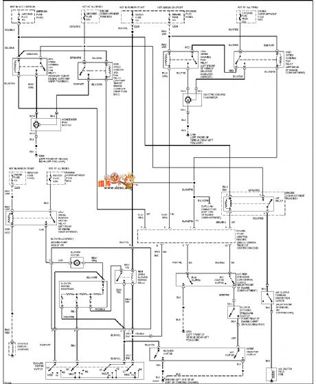 Mazda 96PROBE(2.5L) air conditioning circuit