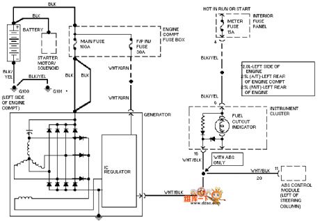 The Mazda 95PROBE charging system circuit