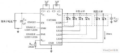 CAT3606 white LED driver circuit diagram