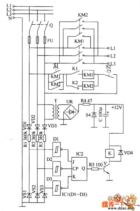 Three-phase AC constant phase sequence controller circuit ...