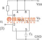 Single-end bistable circuit composed of 555