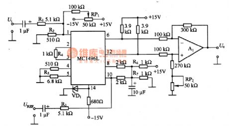 The synchronous wave-detection circuit composed of the MCI496L