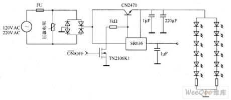 SR03x driving LED circuit diagram