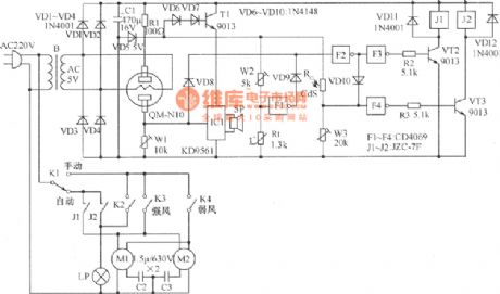 lampblack absorber automatic control circuit