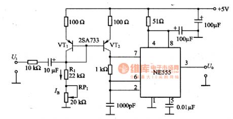 The FM circuit composed of the NE555