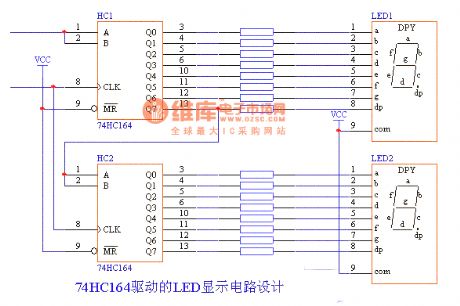 LED-74HC164-driven LED Disaply Circuit Design