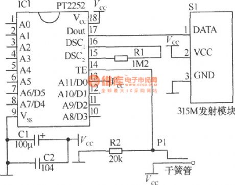 wireless alarm with multiple detective heads circuit