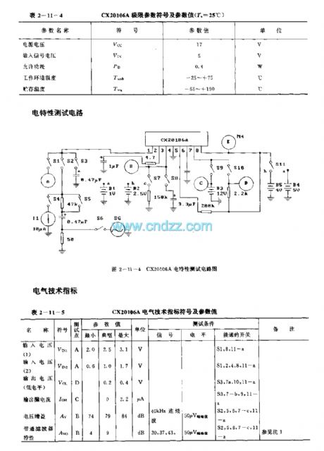 CX20106/CX20106A (TV) infrared remote control receiving preamplifier circuit