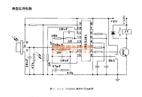 SNS9201 (household appliance, robot, medical equipment or alarm device) infrared sensor signal processing circuit