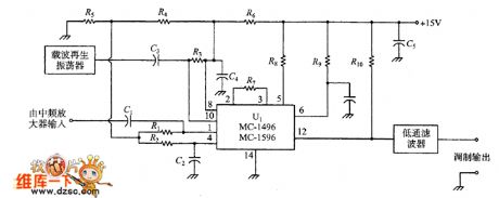 MC-1496 Arithmetic Product Wave Detector Circuit
