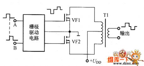 Push-Pull Switching Circuit With Grounding Source Electrode