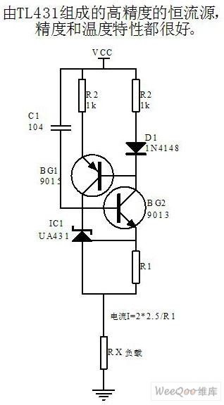 High-precision Constant Current Source Circuit Consisting of TL431